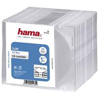 Hama CD-lege hoes Slim, verpakking van 25 stuks, transparant