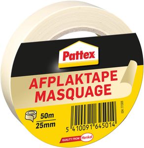 Pattex afplaktape, lengte 50 m, breedte 25 mm