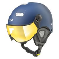 CP Carachillo XS skihelm blauw mat - helm met spiegel vizier (☁/☀)