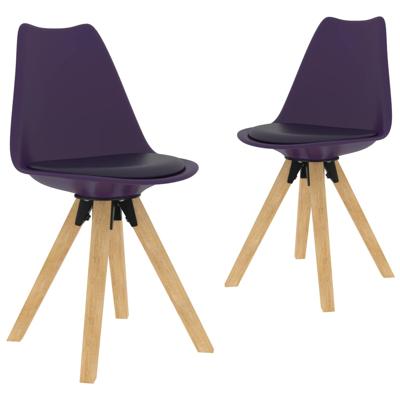 vidaXL Eetkamerstoelen 2 st lila vidaXL Eetkamerstoelen 2 st lila