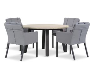 Lifestyle Parma/Derby 130 cm rond dining tuinset 5-delig