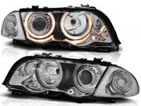 Tuning-Tec Koplampen dual halo rims BMW E46 05 98-08 01 S/T ANGEL EYES CHROOM
