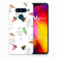LG V40 Thinq Siliconen Case IJsjes
