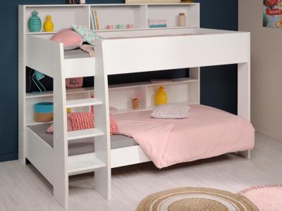 Stapelbed OLE 90x200 cm wit/eik brooklyn zonder lade