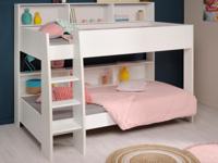 Stapelbed OLE 90x200 cm wit/eik brooklyn zonder lade