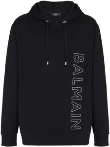 Balmain hoodie à logo imprimé - Noir