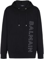 Balmain hoodie à logo imprimé - Noir - thumbnail