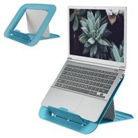 Leitz Verstelbare Laptopstandaard, Compacte Laptophouder Met 4 Hoogte-instellingen, 80% Gerecycled Plastic & 100% Recyclebaar, Ergo Cosy Assortiment, Sereen Blauw, 312 x 50 x 247, 64260061