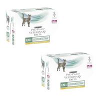 Purina Pro Plan Veterinary Diets EN GASTROINTESTINAL | Dubbel Pakket | 2 x 10 x 85g | Natvoer voor Volwassen Gevoelige Katten in Vershoudzakjes | Bij gastro-intestinale aandoeningen