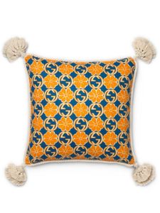 Gucci GG Daisy feather cushion - Orange