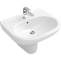 Villeroy en Boch O.novo wastafel 55x45cm met overloop 1 kraangat wit 51605501
