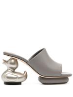 Maison MIHARA YASUHIRO mules 90 mm à talon sculpté - Argent