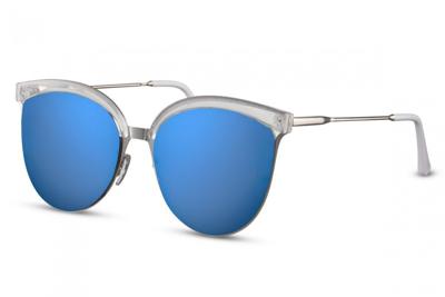 CWI zonnebril dames panto blauw/zilver (CWI1425) CWI zonnebril dames panto blauw/zilver (CWI1425)