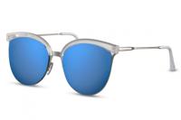 CWI zonnebril dames panto blauw/zilver (CWI1425)