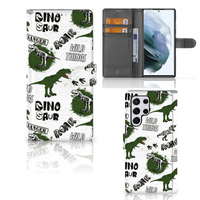 Telefoonhoesje met Pasjes voor Samsung Galaxy S22 Ultra Dinosaurus - thumbnail