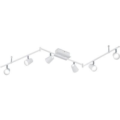 LED Plafondspot - Trion Narca - 36W - Warm Wit 3000K - 6-lichts - Rechthoek - Mat Wit - Aluminium LED Plafondspot - Trion Narca - 36W - Warm Wit 3000K - 6-lichts - Rechthoek - Mat Wit - Aluminium