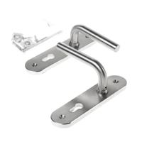 Krukgarnituur roestvaststaal massief l-model afgerond pc72