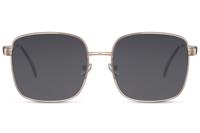 CWI zonnebril rechthoekig volledig omrand cat. 3 goud/zwart