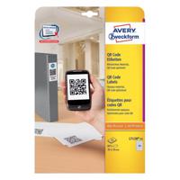 Avery-Zweckform QR-code etiketten L7120-25 (N/A ),Wit, Vierkant, 875 stuk(s), Permanent hechtend