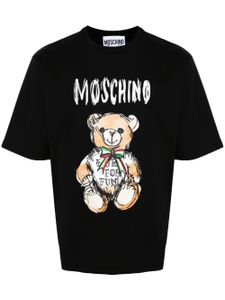 Moschino t-shirt en coton à logo imprimé - Noir