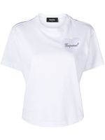 DSQUARED2 t-shirt en coton à logo appliqué - Blanc