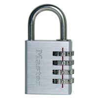 Masterlock 40mm - solid aluminium body with brushed metal finish - 27mm chrome pl - 7640EURD - thumbnail