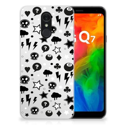 Silicone Back Case LG Q7 Silver Punk Silicone Back Case LG Q7 Silver Punk