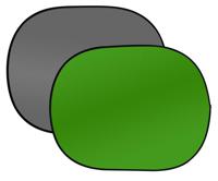 BRESSER BR-3 inklapbare Achtergrondscherm 150x200cm 2-zijdig grijs/groen