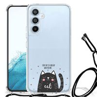 Samsung Galaxy A54 5G Stevig Bumper Hoesje Cat Good Day - thumbnail