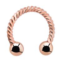 Circular barbell Met roségoud verguld chirurgisch staal Circular Barbells - thumbnail