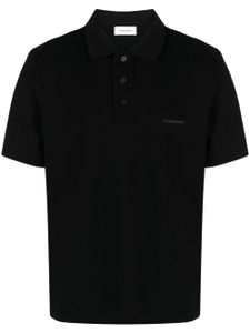 Ferragamo polo en coton à logo brodé - Noir