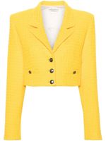 Alessandra Rich blazer crop en tweed - Jaune