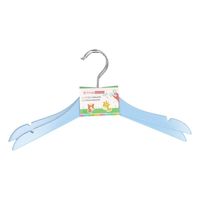 Blauwe kinder kleerhangers van hout 2x stuks   -