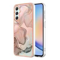 Samsung Galaxy A25 Marmerpatroon Gegalvaniseerd IMD TPU Hoesje - Roze