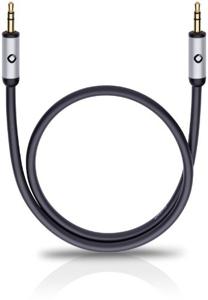 Oehlbach i-Connect J-35 Jackplug Audio Aansluitkabel [1x Jackplug male 3,5 mm - 1x Jackplug male 3,5 mm] 0.50 m Zwart Vergulde steekcontacten