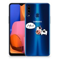 Samsung Galaxy A20s Telefoonhoesje met Naam Cow