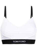 TOM FORD soutien-gorge à logo brodé - Blanc