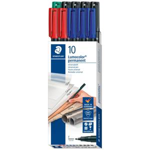 Staedtler Foliestift Lumocolor® permanent pen 318 318 B10 Blauw, Groen, Rood, Zwart