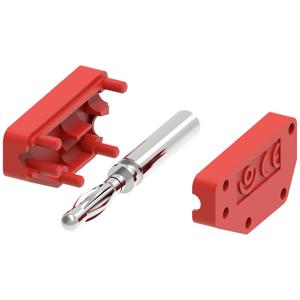 Electro PJP 215-CD1-R Banaanstekker Stekker, recht Stift-Ø: 2 mm Rood 1 stuk(s)