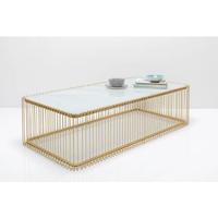 Kare Design Salontafel Wire Glass Marble White 145x75cm