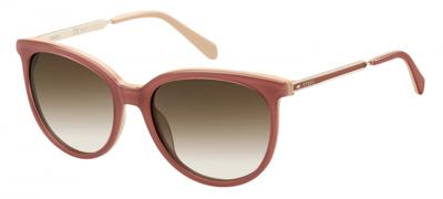 Fossil FOS 3064/S zonnebril dames donker roze/bruin gradient