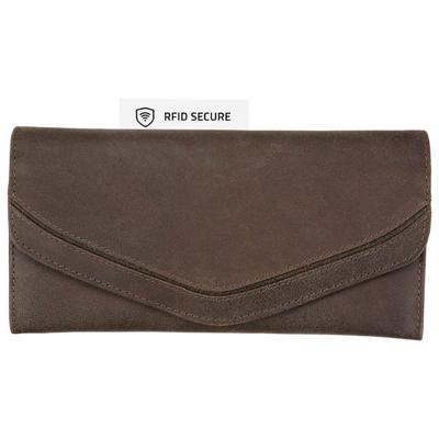 Leren Huishoudportemonnee Stonewash Bruin Leren Huishoudportemonnee Stonewash Bruin