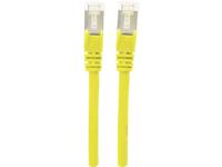 Intellinet 740708 RJ45 Netwerkkabel, patchkabel CAT 6A S/FTP 1.00 m Geel Folie afscherming, Afscherming gevlochten, Afgeschermd, Halogeenvrij 1 stuk(s)