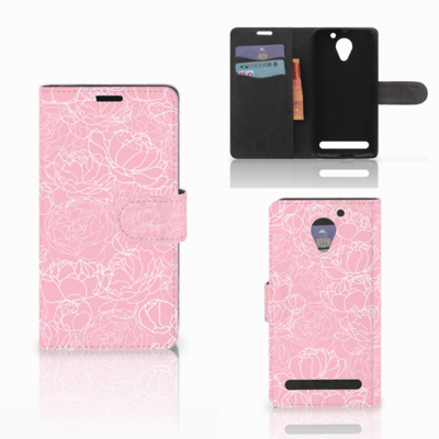 Lenovo C2 Power Hoesje White Flowers