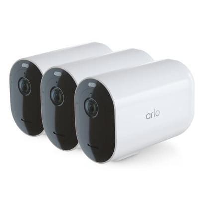 Arlo Pro 4 XL draadloze WiFi-beveiligingscamera voor buiten, 2K HDR, 160˚ kleurennachtzicht, sirene, bewegingsdetectie, 2-weg-audio, 12 mnd batterij, incl. proefp. Arlo Secure, 3 cam, wit