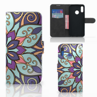 Honor 10 Lite Hoesje Purple Flower - thumbnail