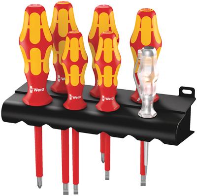 Wera 160 i/7 Rack Schroevendraaierset VDE 7-delig Plat, Kruiskop Phillips