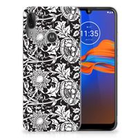 Motorola Moto E6 Plus TPU Case Black Flowers