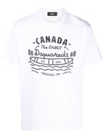 DSQUARED2 t-shirt en coton à logo imprimé - Blanc - thumbnail