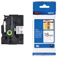 Labeltape Brother P-touch TZE-N241 18mm zwart op wit - thumbnail